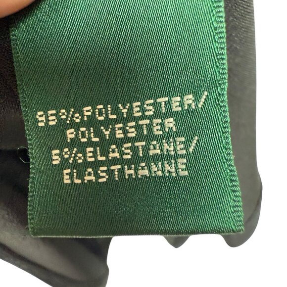 Lauren Ralph Lauren Black Faux Wrap V-Neck Dress Size 12 Stretch Classic - Picture 5 of 7